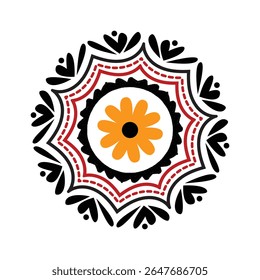 Mandala design vector, Circular pattern geometric Luxury mandala for Alpona, Henna, Mehndi, tattoo, decoration, Alpona design