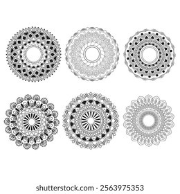 Mandala design vector .Mandala for Coloring Book Page. Mandala Coloring book line art vector illustration. Vector abstract mandala