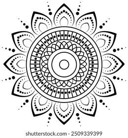 Una obra de arte de Ilustración vectorial de diseño de mandala 2