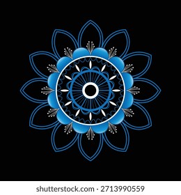 Mandala design vector illustration isolated on black background 