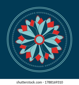 mandala design vector illustration . simple mandala design illustration.