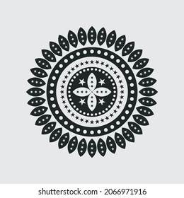 Mandala Design vector illustration. Star, and circle conceptual Mandala design for Tiles, wall, and ceramic.
