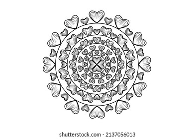 mandala design vector, mandala outline line drawing 