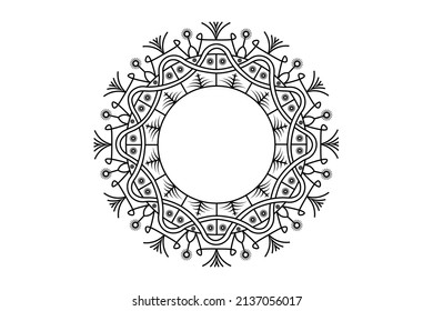 mandala design vector, mandala outline line drawing 