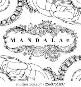 mandala design vector typography art