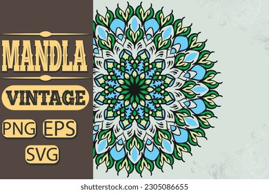 Mandala design. vintage, colorful, creative pattern vector drawing,