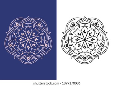 Mandala design. Vintage decorative element and ornament.