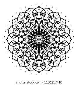 Mandala design. Vintage decorative design elements. Round ornaments. Oriental pattern, vector illustration. Islam, Arabic, Indian, moroccan, spain, turkish, pakistan, chinese, mystic, ottoman motifs. 