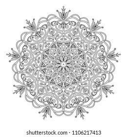 Mandala design. Vintage decorative design elements. Round ornaments. Oriental pattern, vector illustration. Islam, Arabic, Indian, moroccan, spain, turkish, pakistan, chinese, mystic, ottoman motifs. 