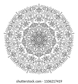Mandala design. Vintage decorative design elements. Round ornaments. Oriental pattern, vector illustration. Islam, Arabic, Indian, moroccan, spain, turkish, pakistan, chinese, mystic, ottoman motifs. 