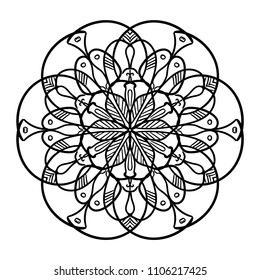 Mandala design. Vintage decorative design elements. Round ornaments. Oriental pattern, vector illustration. Islam, Arabic, Indian, moroccan, spain, turkish, pakistan, chinese, mystic, ottoman motifs. 