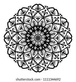 Mandala design. Vintage decorative design elements. Round ornaments. Oriental pattern, vector illustration. Islam, Arabic, Indian, moroccan, spain, turkish, pakistan, chinese, mystic, ottoman motifs. 