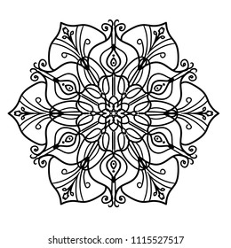 Mandala design. Vintage decorative design elements. Round ornaments. Oriental pattern, vector illustration. Islam, Arabic, Indian, moroccan, spain, turkish, pakistan, chinese, mystic, ottoman motifs. 