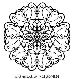 Mandala design. Vintage decorative design elements. Round ornaments. Oriental pattern, vector illustration. Islam, Arabic, Indian, moroccan, spain, turkish, pakistan, chinese, mystic, ottoman motifs. 