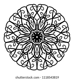 Mandala design. Vintage decorative design elements. Round ornaments. Oriental pattern, vector illustration. Islam, Arabic, Indian, moroccan, spain, turkish, pakistan, chinese, mystic, ottoman motifs. 