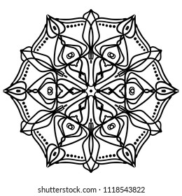 Mandala design. Vintage decorative design elements. Round ornaments. Oriental pattern, vector illustration. Islam, Arabic, Indian, moroccan, spain, turkish, pakistan, chinese, mystic, ottoman motifs. 