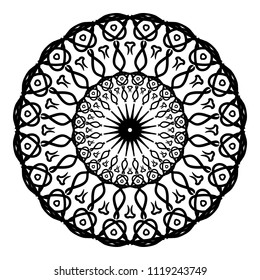 Mandala design. Vintage decorative design elements. Round ornaments. Oriental pattern, vector illustration. Islam, Arabic, Indian, moroccan, spain, turkish, pakistan, chinese, mystic, ottoman motifs. 