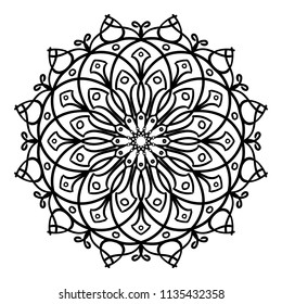 Mandala design. Vintage decorative design elements. Round ornaments. Oriental pattern, vector illustration. Islam, Arabic, Indian, moroccan, spain, turkish, pakistan, chinese, mystic, ottoman motifs. 