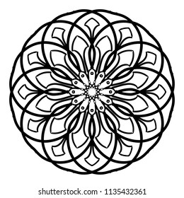 Mandala design. Vintage decorative design elements. Round ornaments. Oriental pattern, vector illustration. Islam, Arabic, Indian, moroccan, spain, turkish, pakistan, chinese, mystic, ottoman motifs. 