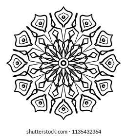 Mandala design. Vintage decorative design elements. Round ornaments. Oriental pattern, vector illustration. Islam, Arabic, Indian, moroccan, spain, turkish, pakistan, chinese, mystic, ottoman motifs. 
