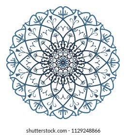 Mandala design. Vintage design elements. Oriental pattern, vector illustration. Islam, аrabic, indian, moroccan, spain, turkish, victorian
chinese, mystic motifs. Fabric round ornaments. Kitchen tile.