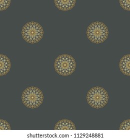 Mandala design. Vintage design elements. Oriental pattern, vector illustration. Islam, аrabic, indian, moroccan, spain, turkish, victorian
chinese, mystic motifs. Fabric round ornaments. Kitchen tile.