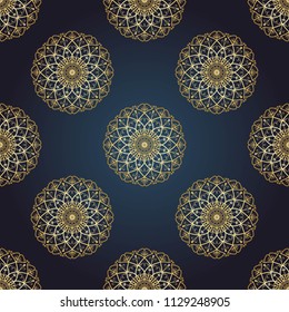 Mandala design. Vintage design elements. Oriental pattern, vector illustration. Islam, аrabic, indian, moroccan, spain, turkish, victorian
chinese, mystic motifs. Fabric round ornaments. Kitchen tile.