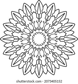 Mandala Design for wallpaper, yoga, meditation, coloring page, peace, art