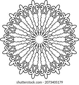 Mandala Design for wallpaper, yoga, meditation, coloring page, peace, art