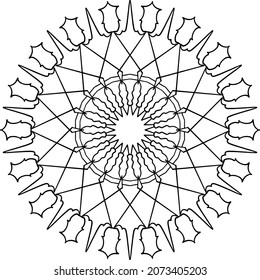 Mandala Design for wallpaper, yoga, meditation, coloring page, peace, art