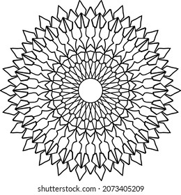 Mandala Design for wallpaper, yoga, meditation, coloring page, peace, art