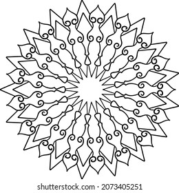 Mandala Design for wallpaper, yoga, meditation, coloring page, peace, art