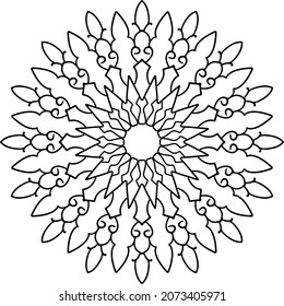 Mandala Design for wallpaper, yoga, meditation, coloring page, peace, art