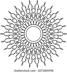 Mandala Design for wallpaper, yoga, meditation, coloring page, peace, art