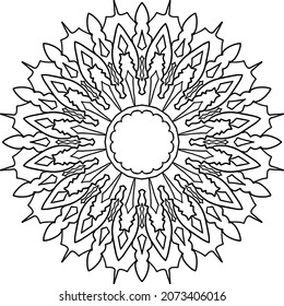 Mandala Design for wallpaper, yoga, meditation, coloring page, peace, art