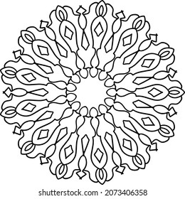 Mandala Design for wallpaper, yoga, meditation, coloring page, peace, art