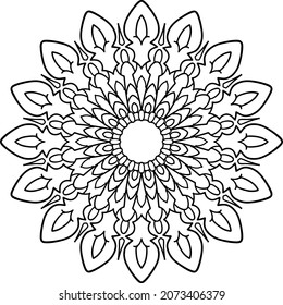 Mandala Design for wallpaper, yoga, meditation, coloring page, peace, art