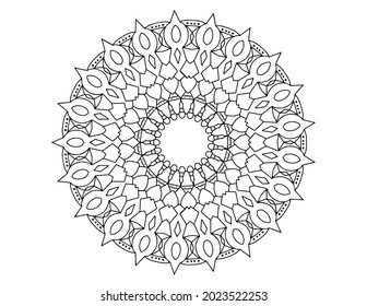 Mandala design for wedding card, background, tattoo, mehndi, coloring book, coloring page, mandala Circular pattern