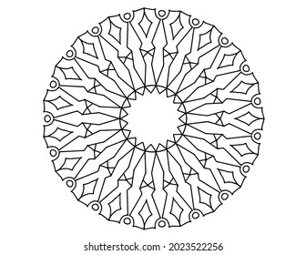 Mandala Design für Hochzeitskarte, Hintergrund, Tattoo, Technik, Farbbuch, Farbseite, Mandala Circular Muster
