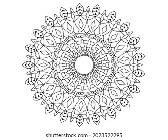 Diseño de Mandala para tarjeta de boda, fondo, tatuaje, méhndi, libro de coloreo, página de coloreo, mandala Patrón circular