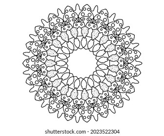 Mandala Design For Wedding Card, Background, Tattoo, Mehndi, Coloring Book, Coloring Page, Mandala Circular Pattern