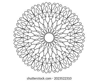 Mandala design for wedding card, background, tattoo, mehndi, coloring book, coloring page, mandala Circular pattern