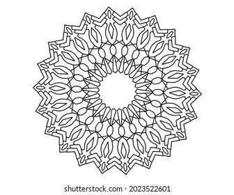 Diseño de Mandala para tarjeta de boda, fondo, tatuaje, méhndi, libro de coloreo, página de coloreo, mandala Patrón circular