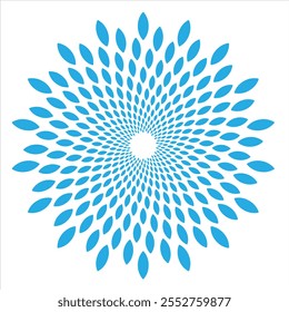 mandala design with white background. mandala design vector art and illustration. light blue color mandala . 