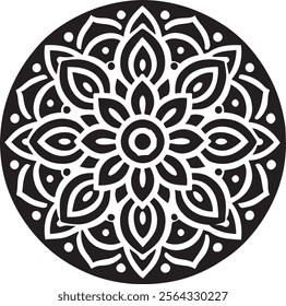 Mandala design with white background, vector illustration