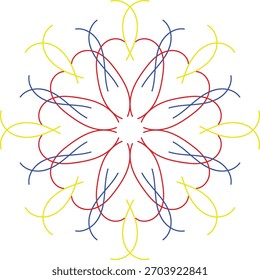 Mandala Design gelbe Farbe Vektormodus 