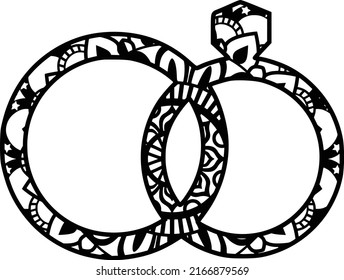 Mandala design. You can change the color and size of the design. Will fit well as a design on a shirt or in your shadow box. You can also use laser cutters like Cricut, Glowforge