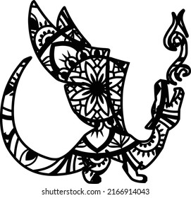 
Mandala design. You can change the color and size of the design. Will fit well as a design on a shirt or in your shadow box. You can also use laser cutters like Cricut, Glowforge
