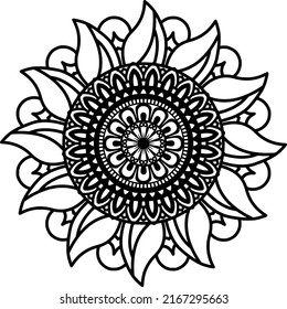 Mandala design. You can change the color and size of the design. Will fit well as a design on a shirt or in your shadow box. You can also use laser cutters like Cricut, Glowforge