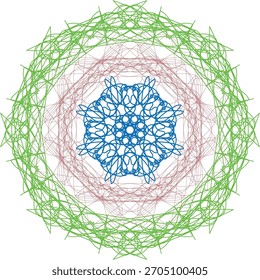 Diseño de mandala para su conjunto 
arriba 